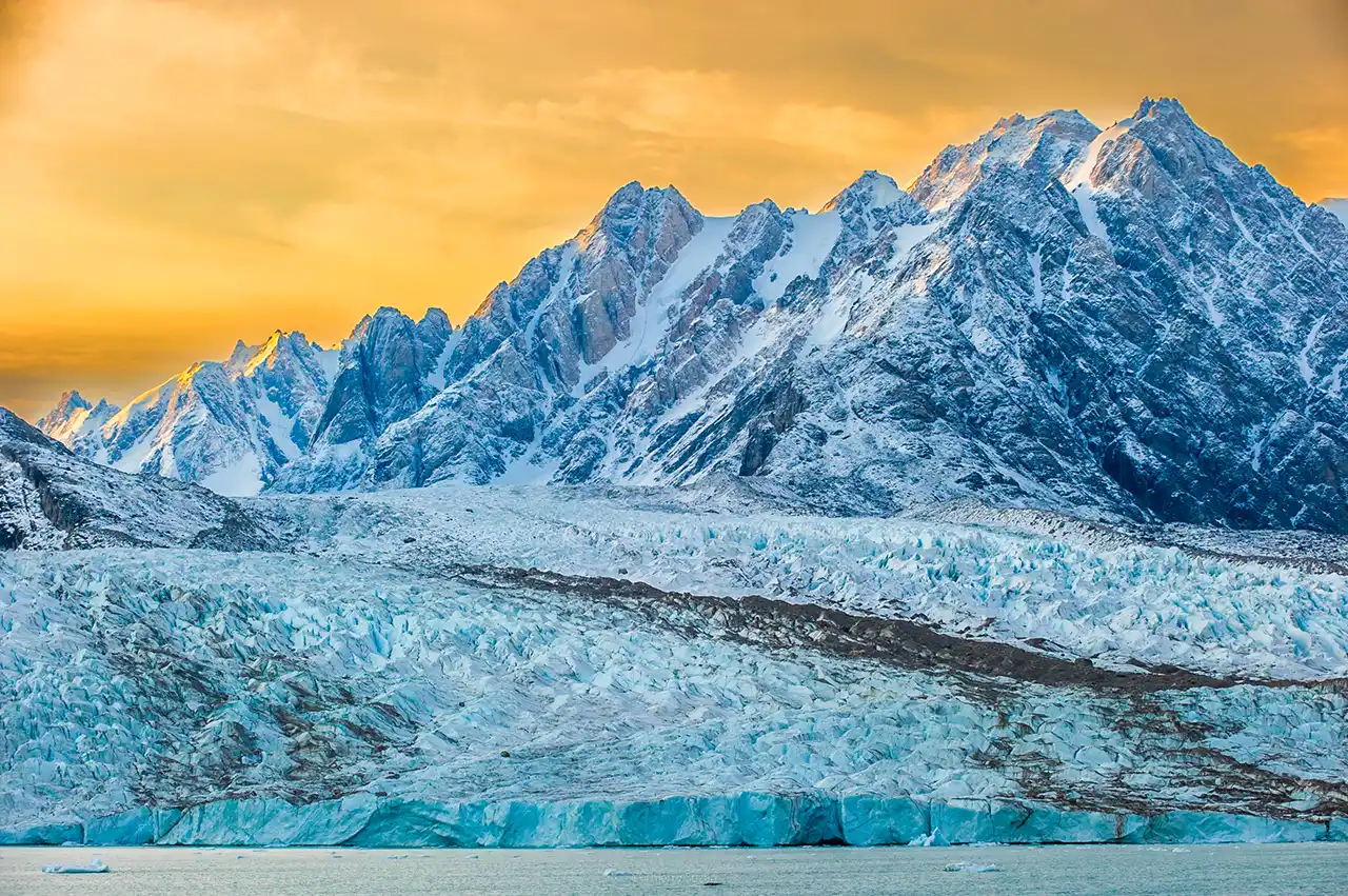 A vast glacier in Northeast Greenland National Park