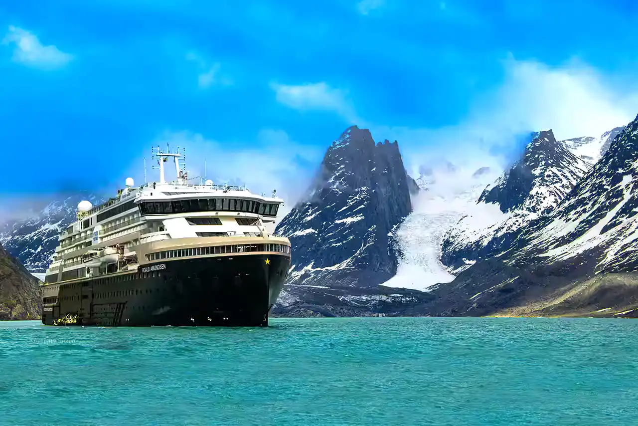 MS Roald Amundsen by HX Expeditions on an expedition cruise along the coast of Greenland