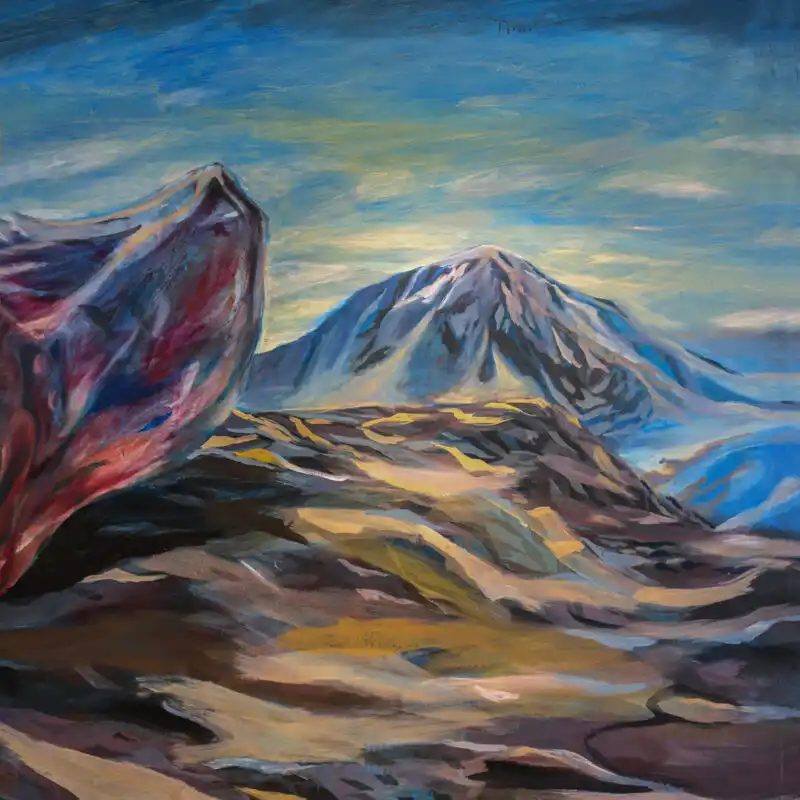 Miki Jacobsen, contemporary Greenlandic art, ruby rock painting
