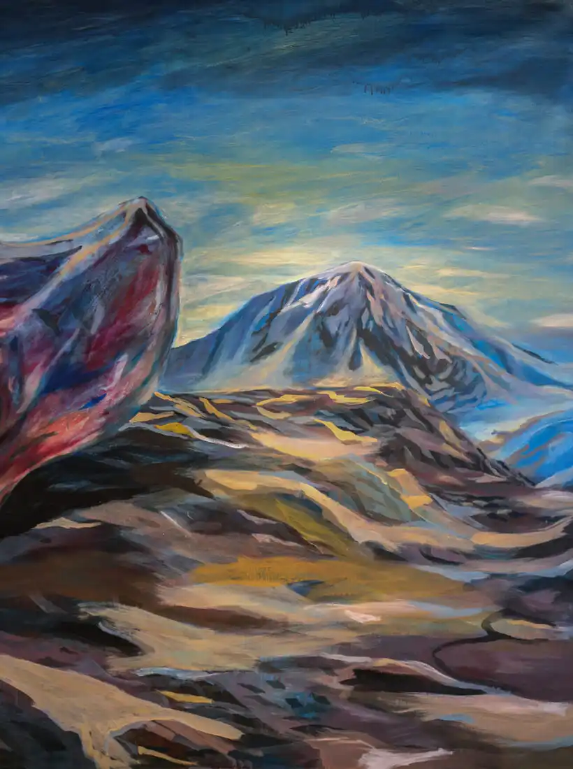 Miki Jacobsen, contemporary Greenlandic art, ruby rock painting