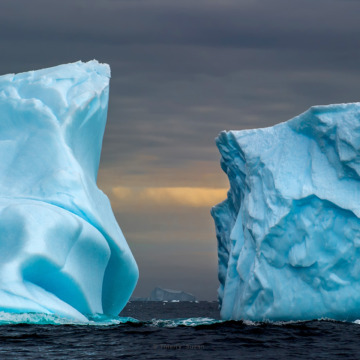 Tabular icebergs in the Weddell Sea, Antarctica