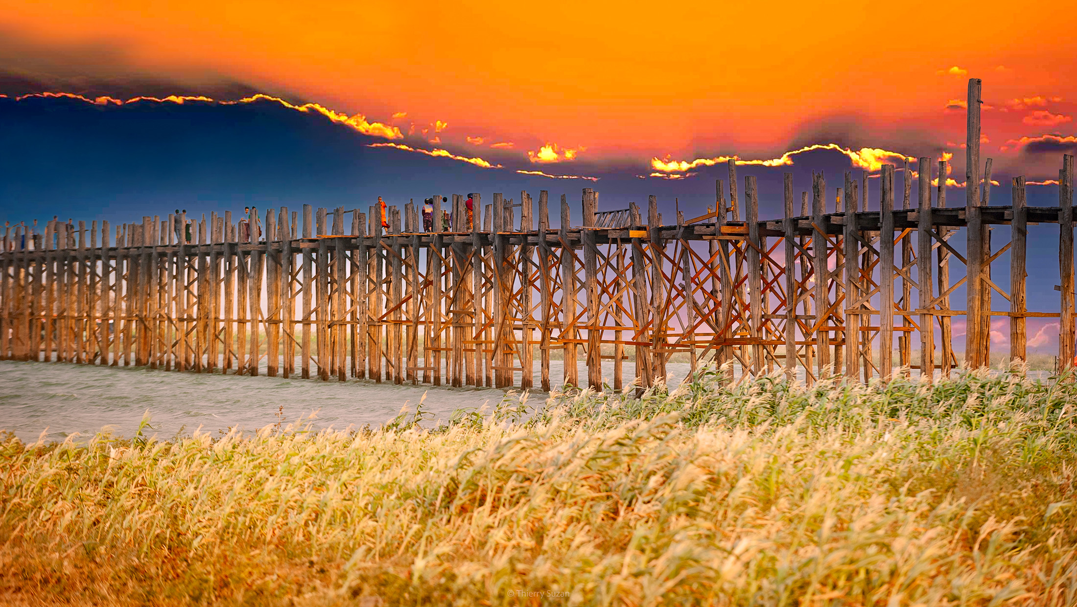 U Bein Bridge in Amarapura, Myanmar